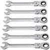 Gloriashoponline CHIAVI SNODO A CRICCHETTO SET 6 CHIAVE FISSE COMBINATE