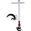 ZCZDHNA Basin Wrench 250mm | High Carbon Steel 180° Dual Heads Spring Loaded Jaw | Sink Spanner for Tight Spaces/Faucets/Plumbing | 10mm - 64mm Nut Range