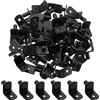 Wokape 60 Pcs 1/4 Nero rivestito in acciaio L Supporti con foro Kit, Supporto a forma di L Armadio Scaffalatura Supporti Scaffalatura Pins Supporto Assortimento per fori di scaffalatura, Libreria
