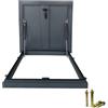 Takpylia Botola Da Tetto in Acciaio Zincato, Copertura per Botola per Accesso Del Tetto, Copertura Di Uscita Tetto, Lucernario Sul Tetto Porta di Sicurezza Della Cantina Finestra per Tetti (60cm)