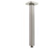 Drettyer Braccio doccia per montaggio a soffitto con flangia, 50,8 cm, tubo di prolunga dritto quadrato di ricambio, braccio doccia lungo per soffione fisso a pioggia o soffitto alto, nichel