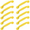 Semetall 10 pomelli per mobili e cassetti da cucina, con viti di montaggio, tiranti per armadi, porte, armadi e scatole organizer (giallo, forma piatta)