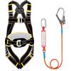 SwaYve Imbracatura Di Sicurezza per Lavoro in Quota, Cintura Di Sicurezza Anticaduta, Kit Di Sicurezza per Tetto a Protezione Completa, Protezione Anticaduta per Lavori Aerei in Montagna/1 L Hook/5M