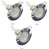 TOT Electric KIT X3 Faretti Completo di Ghiera GU10 E Portalampada in Ceramica 6 Watt 640 Lumen Ottima Qualità Alta Luminosità CONFEZIONE DA 3 Luce Naturale 4000, Ghiera Argento Cromato