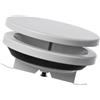 EUROPLAST Ø 200mm Diffusore di Alimentazione dell'aria - Valvola a Disco Regolabile - Griglia di Ventilazione Rotonda in Acciaio - Bianco
