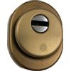 SECUREMME KIT COMPLETO DI PROTECTOR FORTEZZA - DEFENDER diametro 50mm interasse 38 con cover e piastrina antistrappo 60 HRC resistente al trapano (D.50 x h22 mm, alluminio bronzo F4)