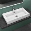 Mai & Mai Lavabo da Appoggio 73x48x10cm, Lavandino Bagno Rettangolare Colossum18-730 Lavabo da Minerale Fuso