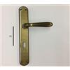 effedielle MANIGLIA PER PORTA SIDNEY 1126 P IN MARITECH BRONZATO GRAFFIATO, FORO PATENT, CON PLACCA INTERASSE MM.70 COMPLETA PER UNA PORTA DENTRO+FUORI, CON MOLLA DI RITORNO VITI DI FISSAGGIO COMPRESE