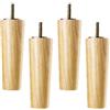 JIAOLUN123 4 Gambe per Mobili in Legno Piedini per Mobili in Rovere Conico Cabinet Piedi del Divano Tavolo Letto Armadio Cabinet Armadietto Guardaroba Vite M8(20cm)
