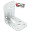 Lun Fix Confezione da 50 raccordi angolari per piastra forata - Angolo di costruzione rinforzato con barra - 50 x 50 x 35 x 2,0 mm