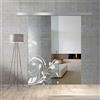 Aqua Roy The Shower BOSS Porta Scorrevole in vetro modello LA VIE 95x215 cm (60/85/95 cm) 8 mm, vetro Trasparente, Nano rivestito bianco, kit hardware complete (95x215 cm, SINISTRA)