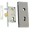 KeyMet Serratura a gancio, 72/40, con perno di guida, argento, zincata