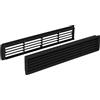 Gedotec Griglia di ventilazione | 457 x 92 mm | 1 pezzo | Griglia della porta in plastica nera ABS | Ventilazione della porta per porte di spessore 35-40 mm | Griglia di ventilazione angolare