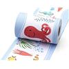 Dostear Bordo Decorazione Autoadesiva Rimovibile per Cucina Bagno Piastrelle Adesivo per Pareti Autoadesiva Animali Dei Fondali Marini 10cm X 1000cm