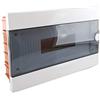Elmark Quadro elettrico centralino 16 moduli ORIZZONTALE DIN box incasso oppure superficie scatola IP40 interruttori modulari (Incasso)
