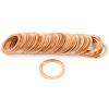 Ruilogod 50pcs 17x23x1mm Guarnizione di rondelle piatta in rame 60pcs anello di tenuta per industria