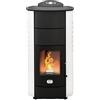STUFE A PELLET ITALIA Manhattan 24 KW WiFi - Stufa a Pellet Idro per Riscaldamento e Acqua Calda Efficienza 92% Scalda 180m² Autonomia 22H Programmabile 5 Velocità e Potenze Garanzia 24 Mesi Bianco