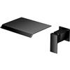 FQYEP Rubinetto A Cascata Per Lavabo A Muro Rubinetto Bagno Lavabo E Bidet Miscelatore Lavabo Bagno Tutto In Rame Acqua Miscelata Calda E Fredda Installazione A 2 Fori,nero
