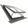 ELUMA Lucernario CLASSIC VASISTAS PLUS | Finestra per accesso al tetto | Legno di abete e Alluminio | Vetrata Antigrandine + Antinfortunistica | Made in Italy | 78x98 Base x Altezza