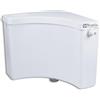 Structio International Cassetta di risciacquo angolare per WC, in plastica, per WC, cassetta di risciacquo angolare, colore: bianco
