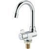 Homefurnishmall Rubinetto da cucina pieghevole, 360 Dgree Rotazione Lavello Rubinetto Acqua G1/2 Singolo Freddo Stainles Rubinetto in Acciaio per RV Barca