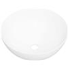 vidaXL Lavandino Bianco 36x15 cm in Ceramica Rotondo