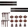 EVOTRADE Kit Ferramenta JUNIOR-4 per Armadi Scorrevoli con 2 Ante con Peso Max. 50 Kg - Kit con 4 Binari Neri da 2 Metri, Carrelli, Ruote e Accessori per Montaggio Facile