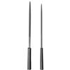 QUARKZMAN Lima Ago Rotonda Acciaio Secondo Taglio 3mm x 140mm / 4mm x 160mm Set 10pz con Manico Plastica
