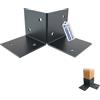 GeZu Impex Staffa da Pavimento per Pergola 71x71mm Verniciata a Polvere Antracite Kit Pergola in Legno Piastre da Pavimento Fissaggio al Suolo Staffa di Supporto per Palo di Collegamento
