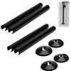 TAPT Copritubo Termosifone Rosette, 8 Pezzi Copri Termosifone Coperture e Collari per Tubi Del Radiatore, Morsetti per Manicotto Foro 15 mm Diametro Tubi di Riscaldamento (nero)