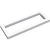 doporro Staffa Reggimensola Rettangolare 45x15 cm in Acciaio Inox Bianco Supporto da Parete per Mensole Lavabi Portasciugamani Resistente e Facile da Installare -WH01