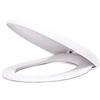 BM 4092 Tavoletta Copriwater Sedile WC Chiusura Ammortizzata Universale Standard Coperchio Toilet Seat Bagno Soft Close in Plastica, Colore Bianco Cerniere Incluse