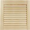 DecoMeister Porte a Lamelle in Legno 394x395 mm Confezione da 1 - Porta Lamella Pino Massiccio - Anta per Armadio a Persiana Aperta - Frontali Mobili e Antine per Guardaroba - Legno Naturale Grezzo