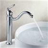 ZYCDP Miscelatore Lavabo Bagno Vintage Miscelatore Lavabo Bagno Vintage Girevole a 360° Rubinetto Vintage Monocomando per Lavabo, Cromo, Alto