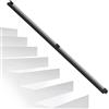 Peviasot Corrimano per scale, ringhiera per scale, colore nero, da parete, per scale, per interni ed esterni, per scale, parapetti, balcone, lunghezza: 180 cm