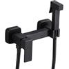 FQYEP Doccetta Per Wc Bidet Doccetta Tutto Rame Doccetta Per Bidet Acqua Calda E Fredda Maniglia Singola nero piazza