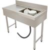 NIGORIY Lavello in Acciaio Inox Acciaio Inox Lavello da Cucina 100x50x80cm Lavello Da Cucina Indipendente Capacità di Carico di 150kg Lavandino da Esterno Regolazione Dell'altezza da 1-3 cm