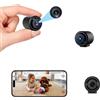 BSLVWG Mini spia telecamera nascosta 1080p HD wireless WiFi magnetico telecamera di sorveglianza segreta con visione notturna/rilevamento movimento/grandangolo/controllo app per interni/casa