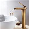 XDSMB Rubinetto Bagno Alto Cascata Antico Miscelatore Lavabo Alto Cascata A Foro Singolo Rubinetto Rame Antico