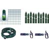 ITALIANA WEB MARKETING RETE PER RECINZIONE PLASTIFICATA COMPLETA 25 mt KIT RETE,PALI,FILI e accessori (altezza rete 100 cm + paletti altezza 150 cm)