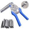 UPTODD Pinza Per Rete Metallica, Type M Nail Ring Pliers, pinza di fissaggio per filo con 600 morsetti per pinza di recinzione, pinze di fissaggio per cavi, manutenzione recinzione (Blue)