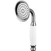 vet italy Vetrineinrete® Soffione doccia stile retrò in abs cromato lucido con attacco 1/2 pollici telefono doccia vasca con manico bianco A126