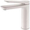 MICE COLLECTION IMEX BDR031-1BL - Rubinetto monocomando per lavabo, rubinetteria bagno - serie Danimarca bianco opaco