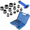 topolenashop Set 13 Pezzi Punzoni Stampini Fustelle Per Cuoio Pelle Plastica Da 5 - 35 mm