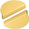 DSWZLQDXB 2 Mezza Luna Maniglia per cassetto a semicerchio Manopole lega di alluminio pomelli decorativi Multicolore Tiretti maniglie per tirare per armadietti,Camera per bambini (100mm,gold)