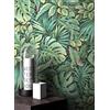 Newroom carta da parati verde giungla soggiorno camera da letto | Motivo foglie di monstera multitono verde abete e oliva, superficie opaca goffrata, carta da parati tnt, ingresso