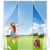 Luxvix Zanzariera Magnetica Doppia Porta, 400x280 cm Tenda Magnetica Zanzariera Porta, Rete Fine, Nessun Attrezzo Richiesto, Facile da Installare, Adatto a Bambini e Animali Domestici LF2C1