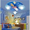 GHY Lampada Cameretta Bambini Lampada Da Soffitto LED Universe Star Plafoniera Cartoni Animati Acrilico E27 Portalampada Camera Ragazzi Ragazze Soggiorno Corridoio Asilo Nido Lampadario Blu