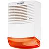 Electronic Megastore SIRENA ALLARME FINTA PER ESTERNO IP44 CON LED LAMPEGGIANTE EFFETTO DETERRENTE WINTEM