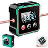 Generisch Magnetic Digital Angle Finder, 4-Side Strong Magnetic Angle Gauge, Laser Level with Electronic Laser, Strong Magnetic Base & Display LCD, Waterproof Inclinometro for Woodworking (With Laser)